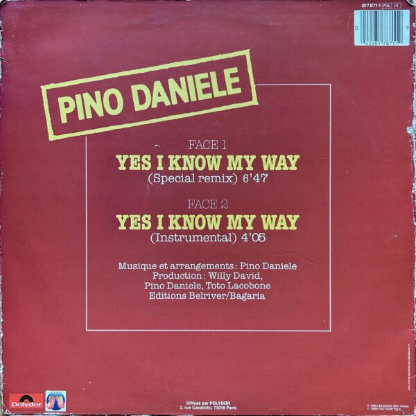 Pino Daniele<br>Yes I Know My Way (Special Remix) – Image 2