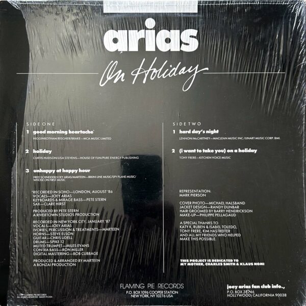 Joey Arias<br>Arias On Holiday (Dédicacé) – Image 2