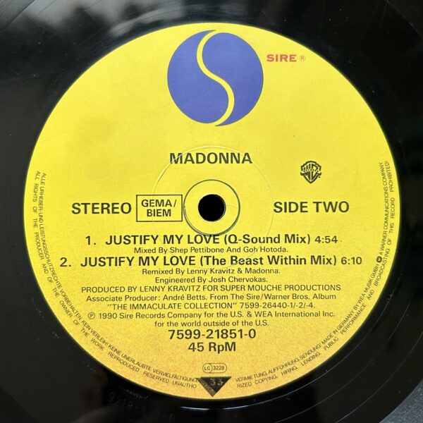 Madonna<br>Justify My Love – Image 4