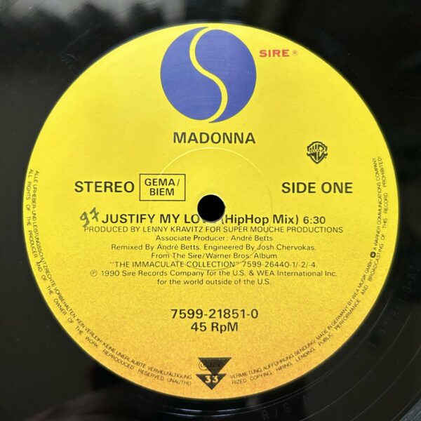 Madonna<br>Justify My Love – Image 3