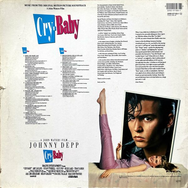 Cry-Baby<br>Music From The Original Motion Picture Soundtrack<br><span style="color: red;font-weight: bold">VENDU</span> – Image 2