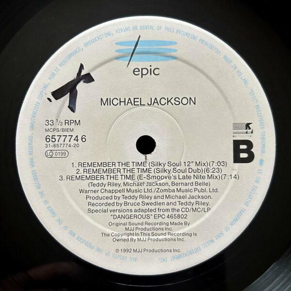 Michael Jackson<br>Remember The Time<br><span style="color: red;font-weight: bold">VENDU</span> – Image 4