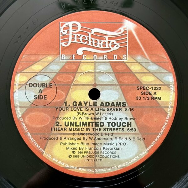 Gayle Adams / Unlimited Touch / Secret Weapon / The Strikers