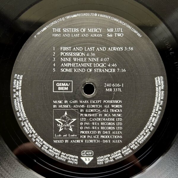 The Sisters Of Mercy <br>First And Last And Always – Image 6