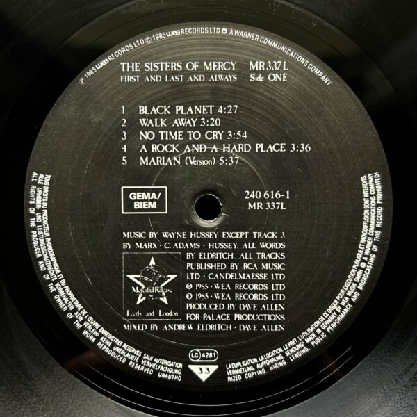 The Sisters Of Mercy <br>First And Last And Always – Image 5
