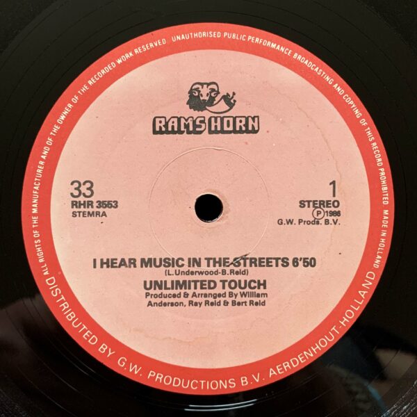 Unlimited Touch<br>I Hear Music In The Streets / Searching To Find The One