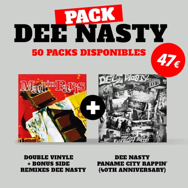 Exclu 🔥 PACK DEE NASTY : le double vinyle de Mad In Paris (incluant les remixes de Dee Nasty + le Dee Nasty - Paname City Rappin’ a un prix exceptionnel.
Attention : 50 pack disponibles
#vinyl #hiphop #oldschool #funk #groove #deenasty #dj #vinyleclub #vinylcollection #vinylcommunity #vinylcollection #vinylcollector