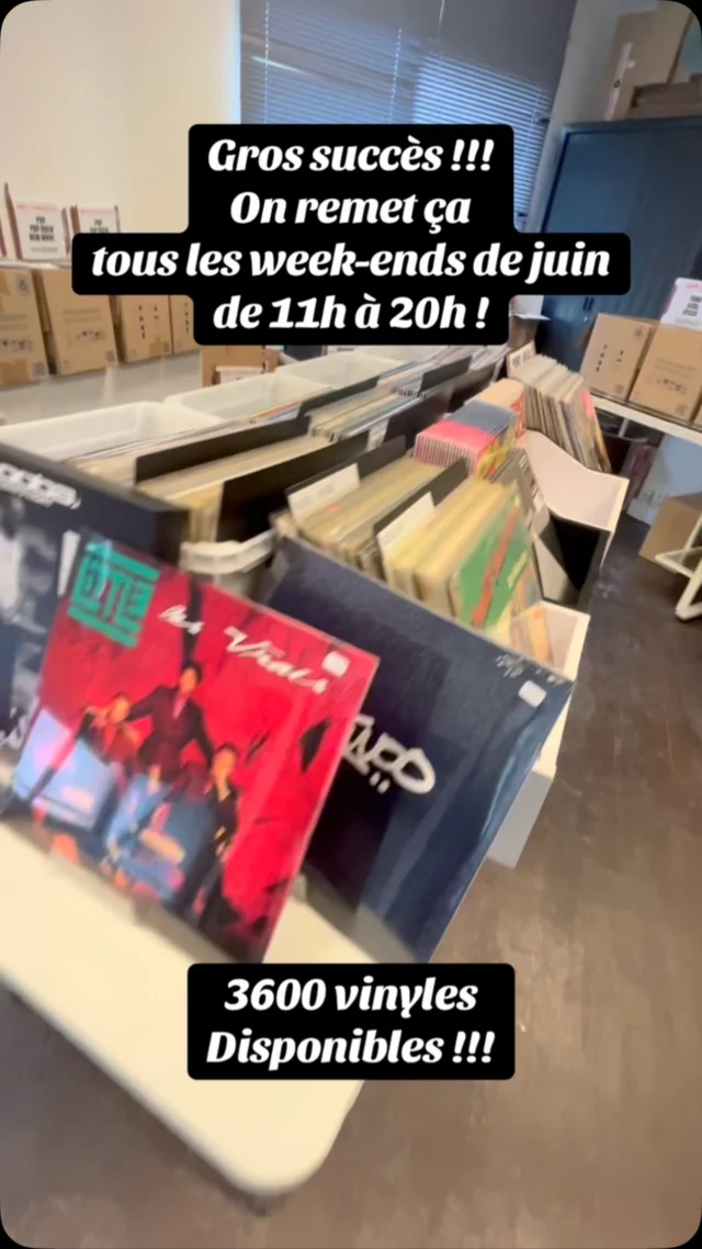 Gros succès !!! Nous resterons donc ouvert tous les samedis et dimanches de juin de 10h à 20h. on vous attends nombreux.
Pop-Store de 3600 #vinyles #funk #house #soul #garage #pop #poprock #soundtrack #techno…. Maxi’s et Lp’s.
Lieu : 29/31 rue de la Plaine 75020 Paris

#vinyl #vinylparis #paris #vinyle